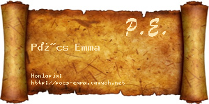 Pócs Emma névjegykártya