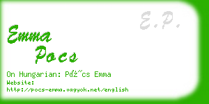 emma pocs business card